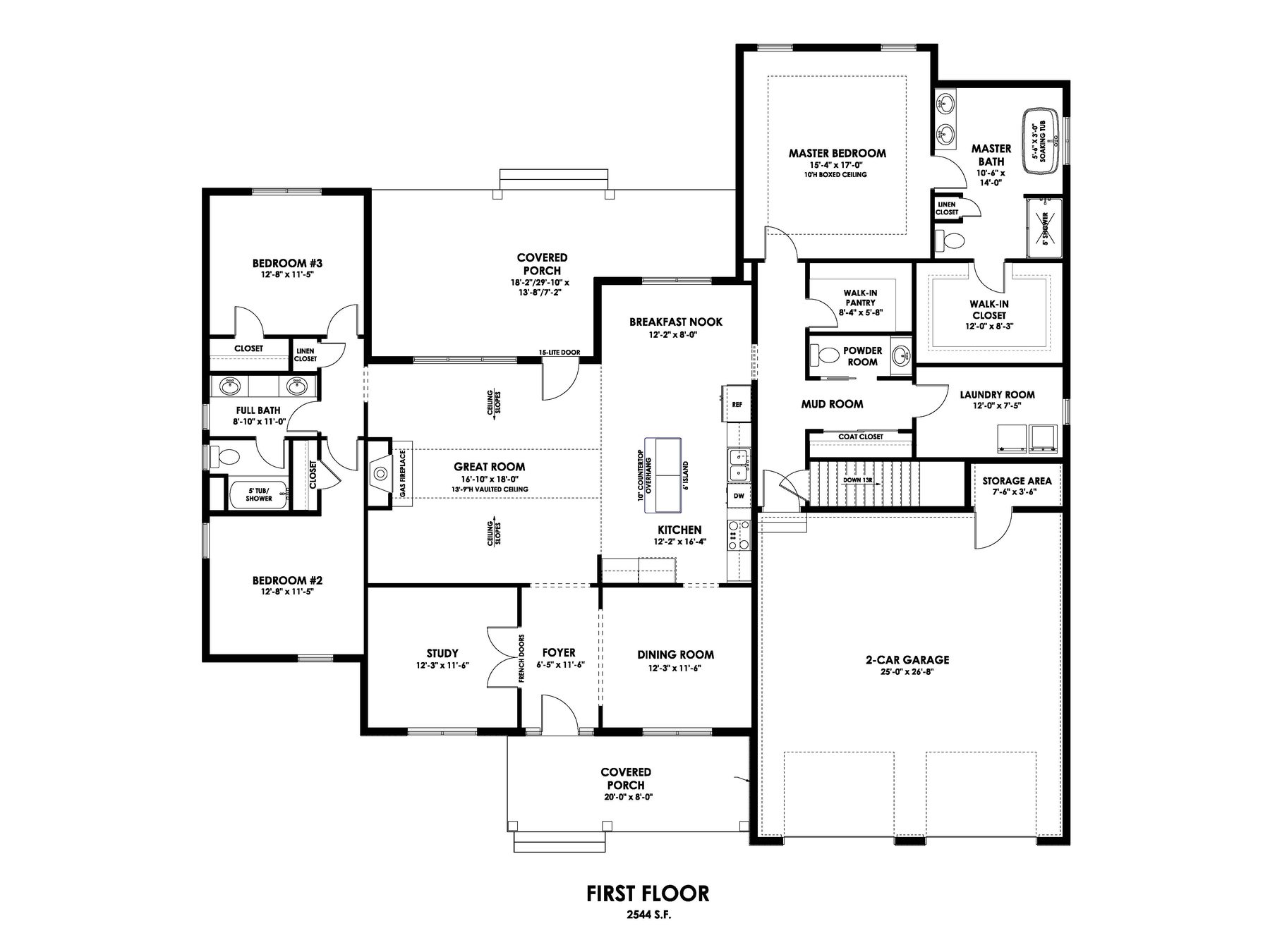 The Cranston first floor plan