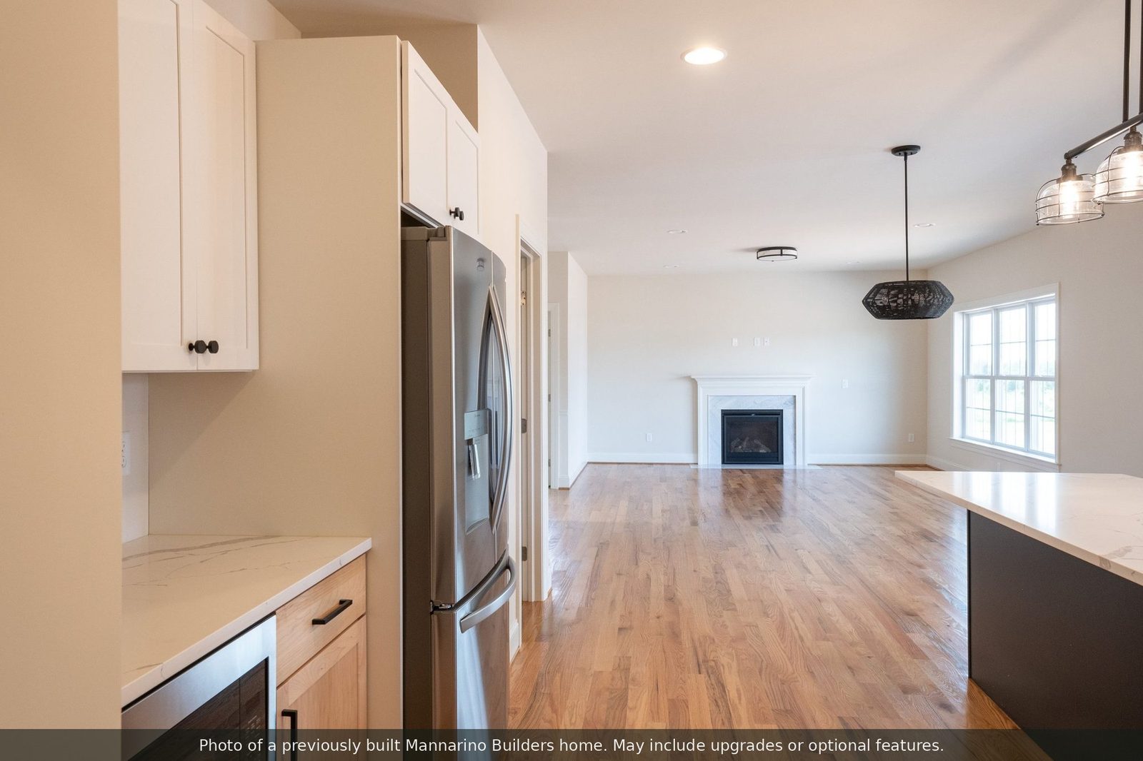 The Ellsworth: kitchen open to the family room