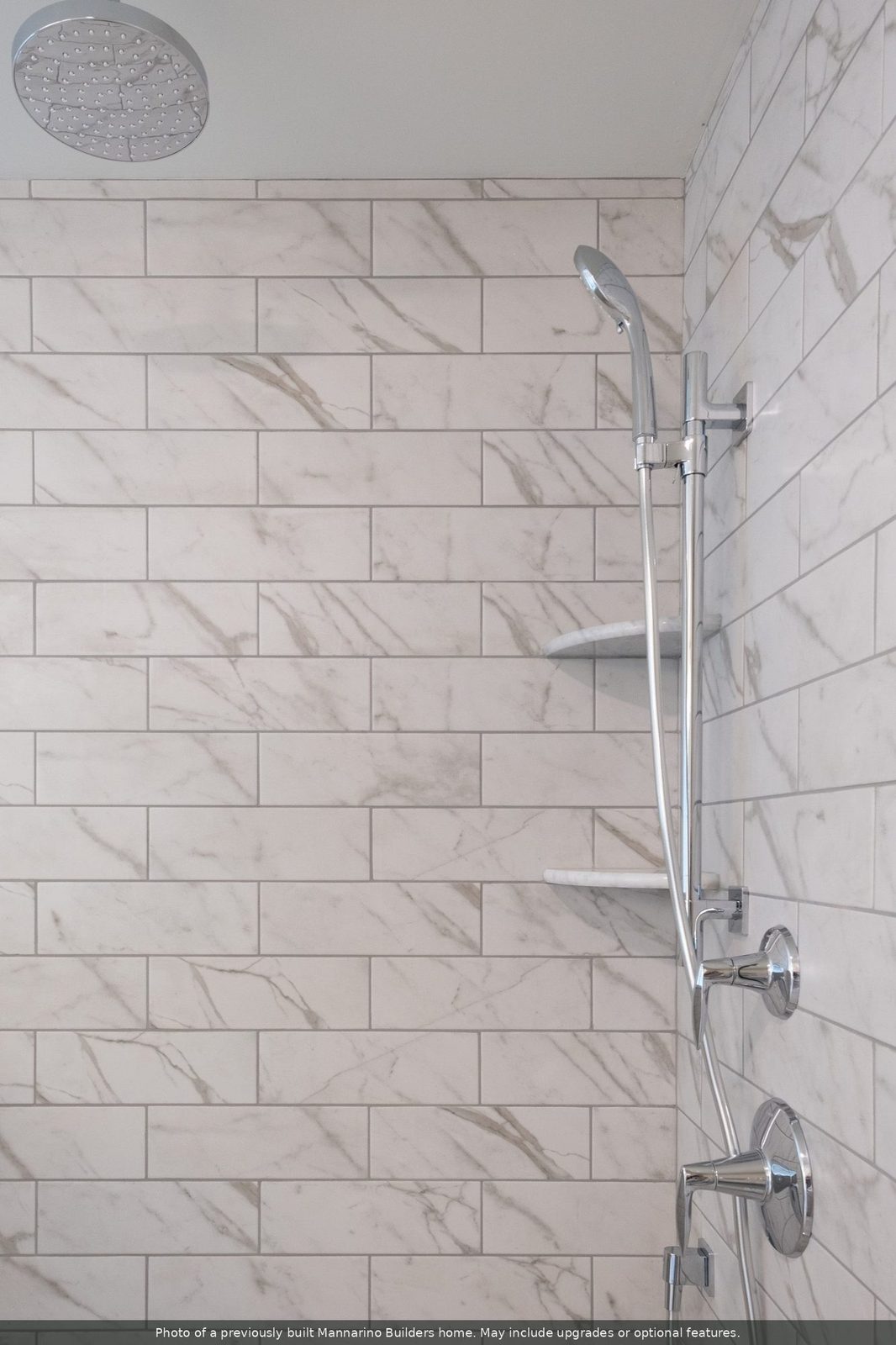 The Ellsworth: primary bath tiled shower