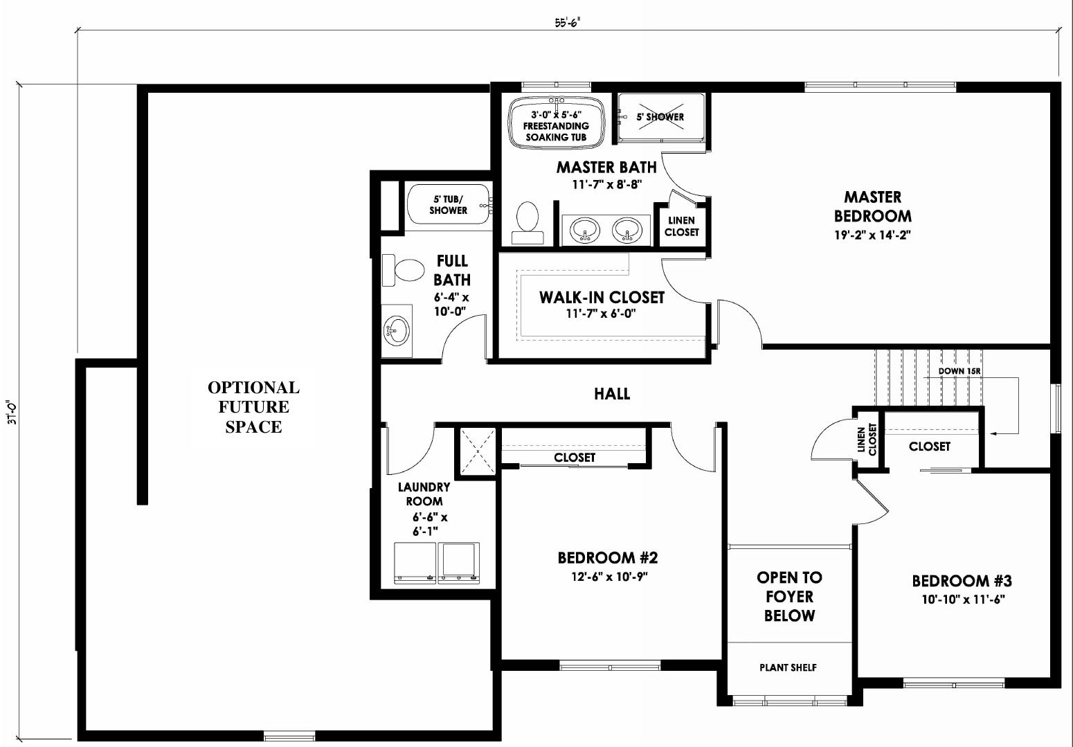 The Groton second floor plan