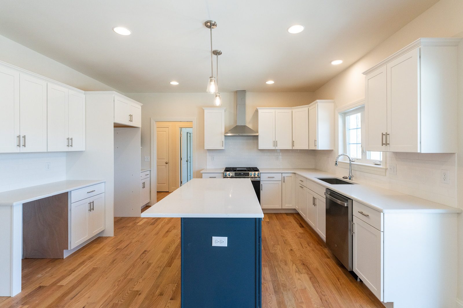The Groton: kitchen with island