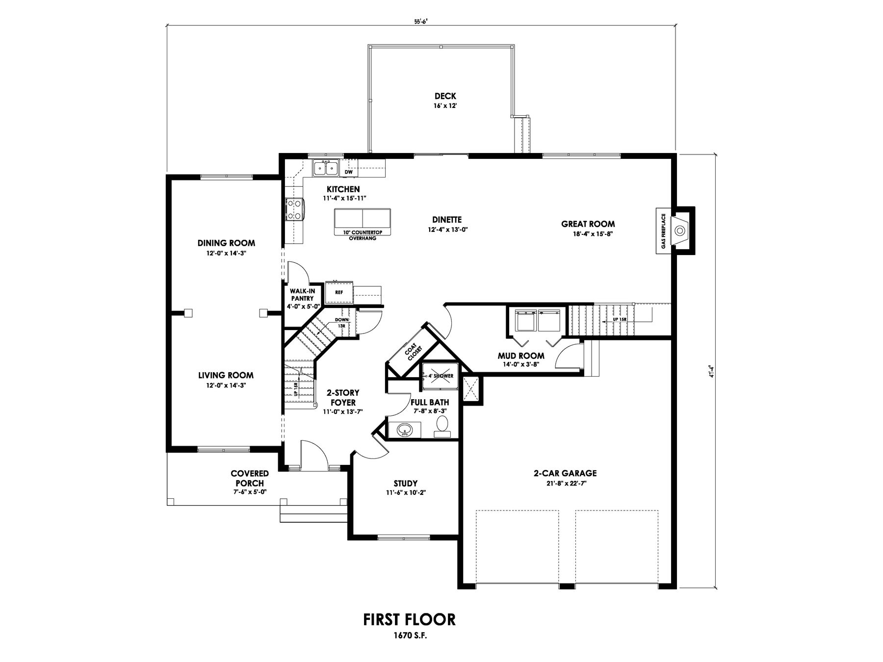 The Jamestown first floor plan