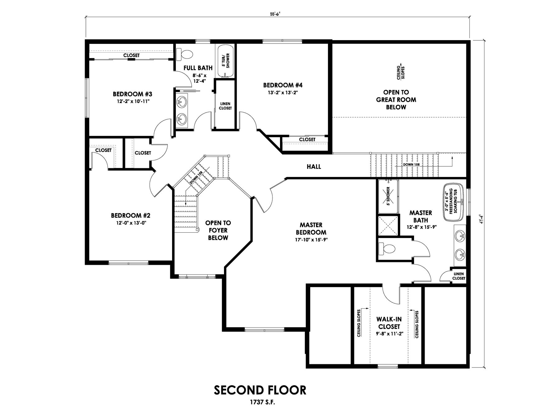 The Jamestown second floor plan