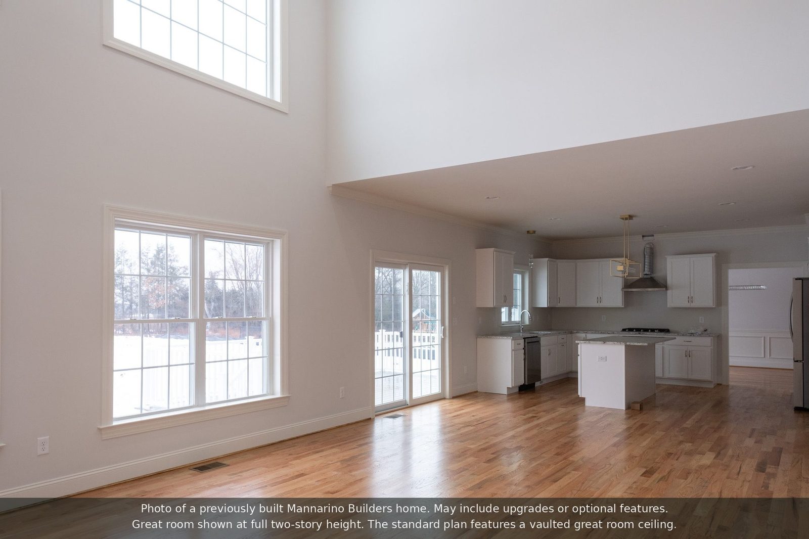 The Jamestown: great room open to the kitchen