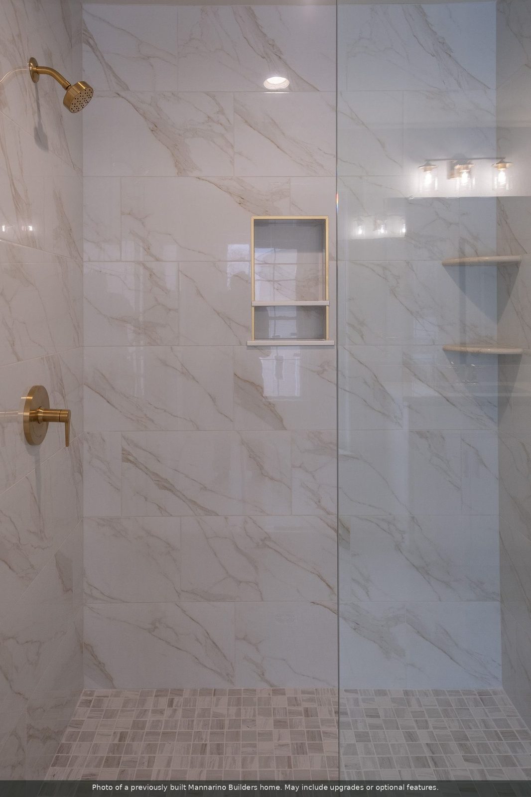 The Jamestown: primary bath tiled shower