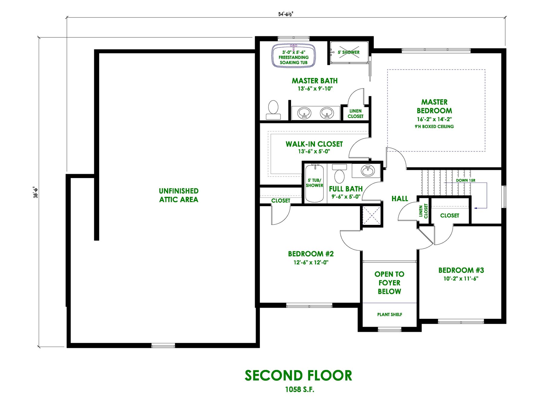 The Mystic second floor plan